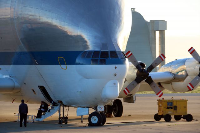 Aero Spacelines Super Guppy (N941NA) - At Moffett Federal Airfield Jan. 25, 2016.