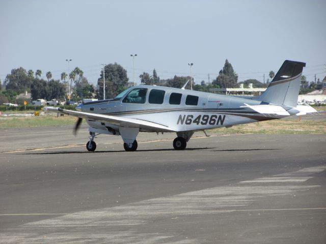 Beechcraft Bonanza (36) (N6496N) - Taxiing to RWY 26L