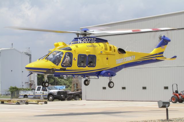 N307TC — - Travis County STARFlight AW169 taking off from their main hanger in Austin, Texas.