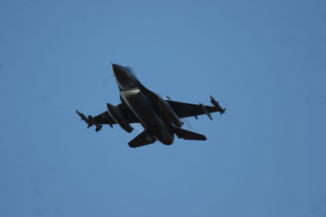 — — - F-16 from 115th Tactical Fighter Wing Truax Field Madison, WI at hardwood Range