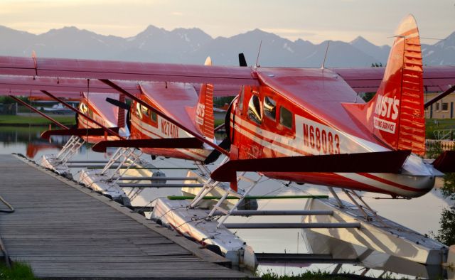 De Havilland Canada DHC-2 Mk1 Beaver (N68083) - 4 am Ready to work on Lake Hood , Anchorage Alaska