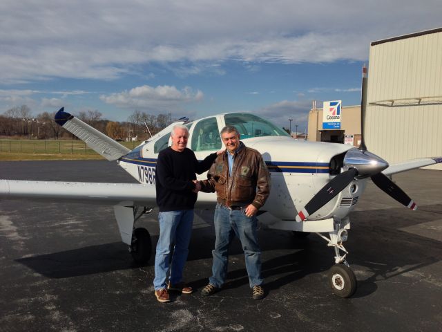 Beechcraft 35 Bonanza (N798RD) - On this grand day a proud new owner takes possession of this beautiful bird....  N798RD