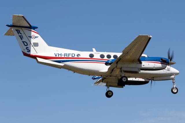 Beechcraft Super King Air 200 (VH-RFD) - On arrival from DBO 