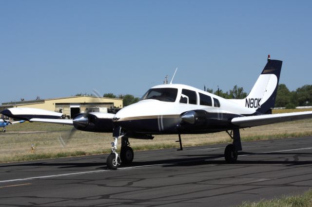 Cessna 310 (N80K) - Takeoff during a rel=nofollow href=http://www.aefco.comwww.aefco.com/a summer program.