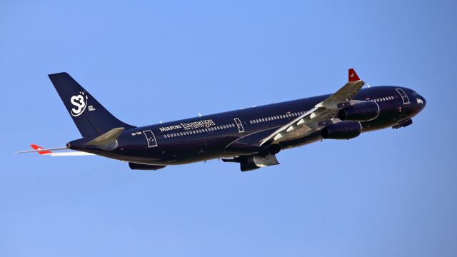 Airbus A340-300 (9H-TQM) - Take off from runway 08.