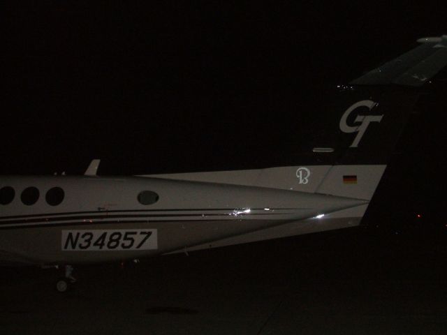 Beechcraft Super King Air 200 (N34857) - Parked at Woodward Aviation F.B.O. Goose Airport NL..... Oct25/08