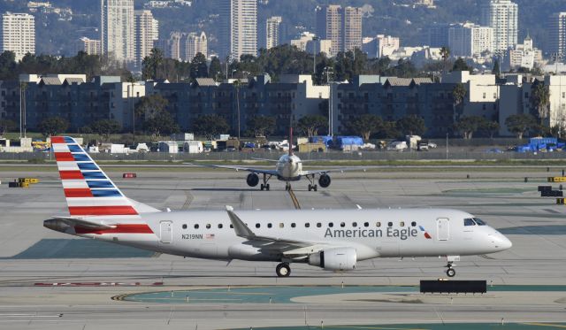 Embraer 175 (N219NN) - Taxiing to gate at LAX