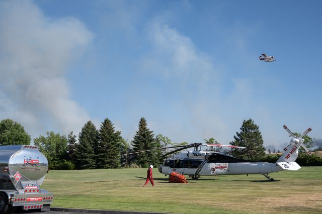 Sikorsky S-70 (N8286) - ð¥ FIGHTING WILD FIRES ð¥ ON EASTERN WASHINGTON JULY 2021