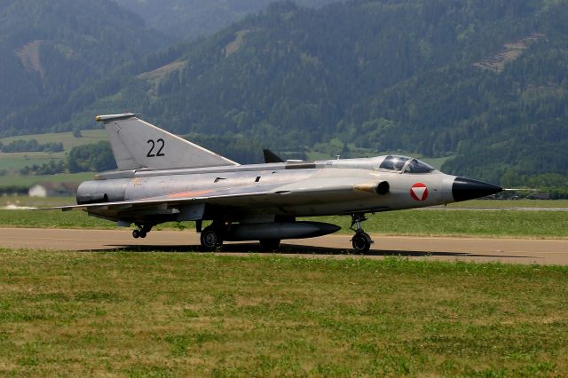 — — - One of the last Flying J-35s of the Austrian Air Force in 2005