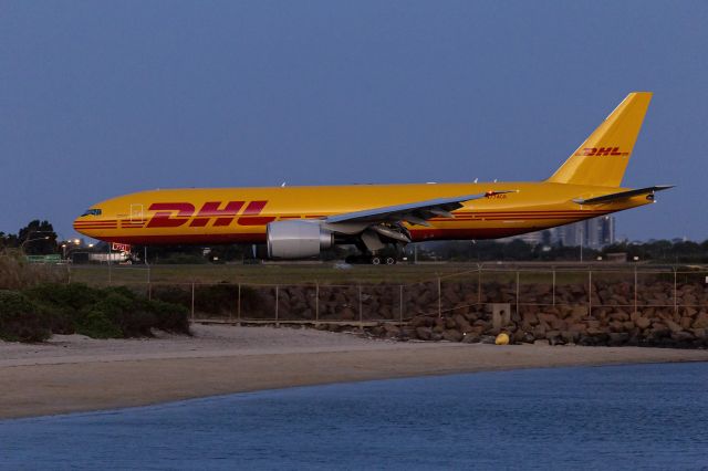 BOEING 777-200LR (N774CK) - DHL (N774CK) Boeing 777-F taxiing at Sydney Airport.