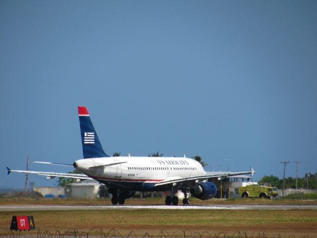 Airbus A319 — - US Airways A319 preparing to take off from Sangster International Airport, Montego Bay, Jamaica