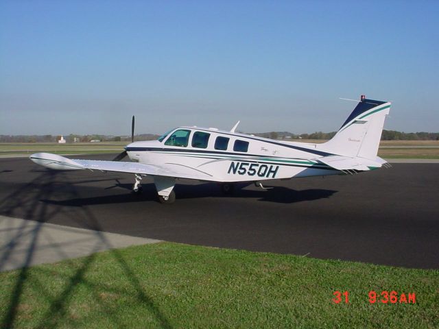 Beechcraft Bonanza (36) (N55QH) - Parked on ramp at KHNB