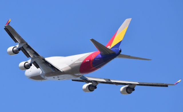 Boeing 747-400 (HL7618) - Asiana Cargo plane take off, 05/05/2017, DFW.