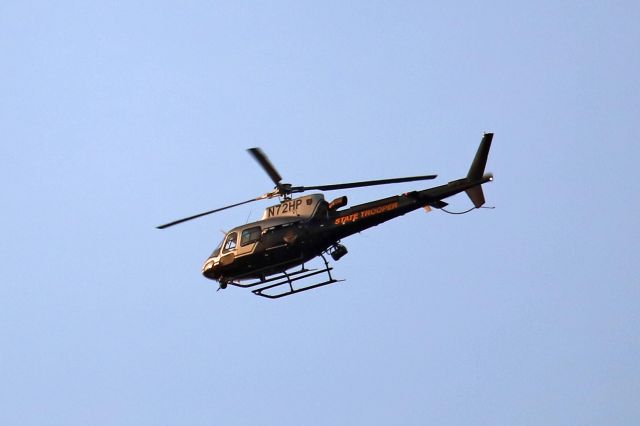 Eurocopter AS-350 AStar (N72HP) - An Ohio Department of Public Safety’s (Highway Patrol) Airbus Helicopters H125 (AS350B3) during early evening aerial reconnaissance above TOL Express Airport on 21 Sept 2020.