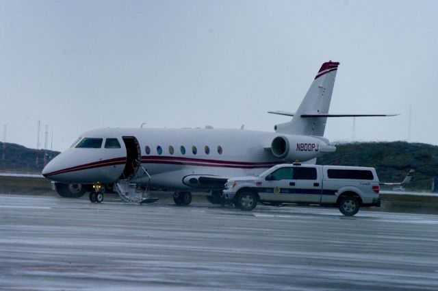 IAI Gulfstream G200 (N800PJ) - It was snowing in Iqaluit, Nunavut and then Rain. 