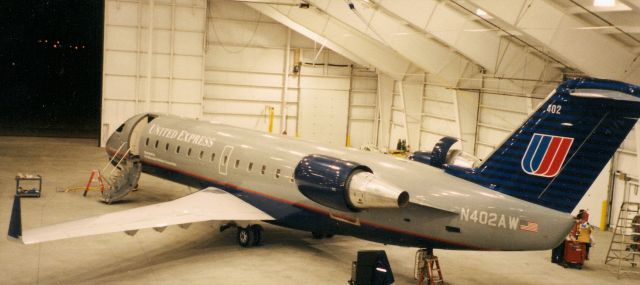 Canadair Regional Jet CRJ-200 (N402AW) - March 2002. This aircraft was recently retired in 2016.