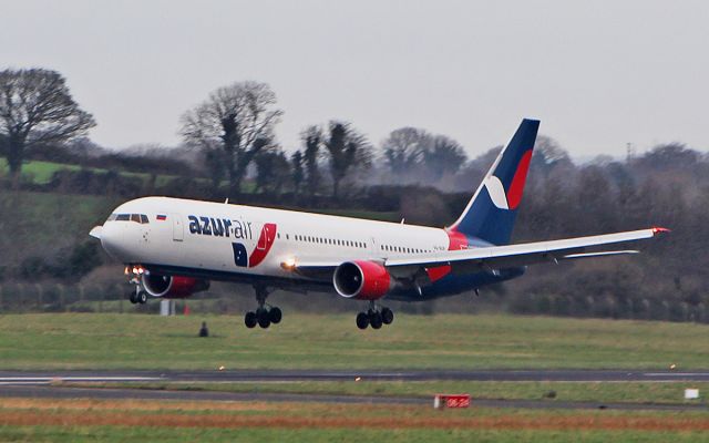 BOEING 767-300 (VQ-BUP) - azurair b767-33a(er) vq-bup landing at shannon on a fuel stop while routing moscow to varadero in cuba 1/1/19.