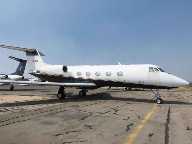 Gulfstream American Gulfstream 2 (ZS-MMG) - At Lanseria, South Africa. My first jet type rating was on this aircraft. 17 JAN 2018.