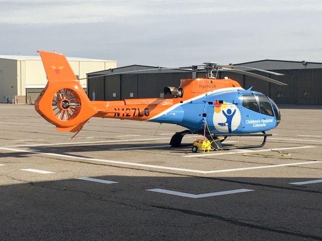 N127LG — - Airbus Helicopters model EC.130 series T2 stationed at Centennial Airport, Englewood, Colorado 27 October 2017.  Lifeguard 6 during tour.