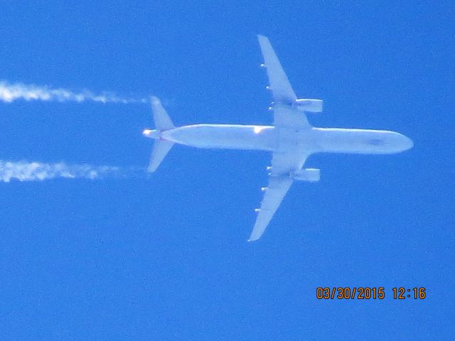 Airbus A321 (N521UW) - U.S. Airways flight 595 from PHX to DCA over Southeastern Kansas at 33,000 feet.