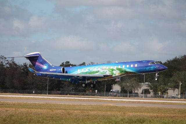 Bombardier Global Express (N117TF) - N117TFbr /Bombardier Global 7500br /Southwest Florida International Airportbr /Fort Myers, Floridabr /December 16, 2024br /br /Global 117TF arrives on Runway 6 at Southwest Florida International Airport following flight from Palm Beach International Airport (12/16/24)