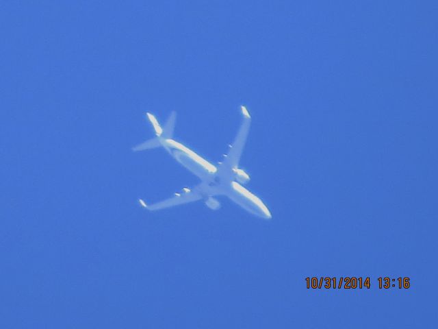 Boeing 737-800 (N552AS) - American Airlines flight 94 from SAN to JFK over Baxter Springs Kansas (78KS) at 37,000 feet.