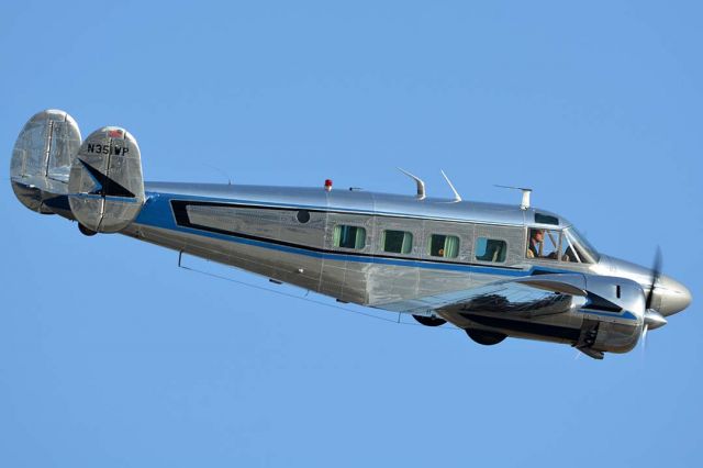 Beechcraft 18 (N351WP) - Beech G18S N351WP at Chino, California on April 29, 2016.