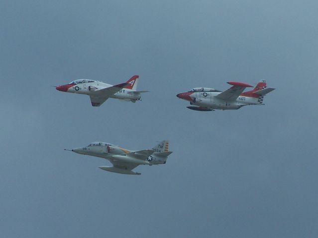 — — - All the aircraft used as trainers at NAS Meridian together in a Heritage Flight