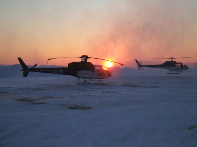 Eurocopter AS-350 AStar (C-GLNO) - Parked at Canadian Helicopters Ramp at Goose Airport NL Feb 3/09