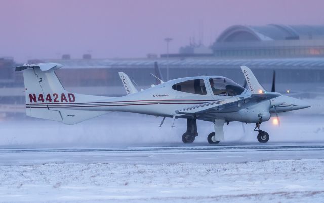 Diamond Twin Star (N442AD) - An unusual and rare visitor to YYZ