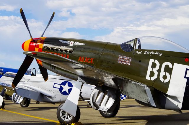 North American P-51 Mustang (N64824) - P51D Speed Ball Alice in front, P51D Lady Jo behind. Warbird roundup 2013 br /a rel=nofollow href=http://www.airliners.net/photo/North-American-P-51D/2447408/L/&sid=c738ff6d8d3042cd7be3048263b86eb8http://www.airliners.net/photo/North-American-P-51D/2447408/L/&sid=c738ff6d8d3042cd7be3048263b86eb8/a