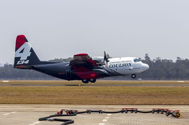 Lockheed C-130 Hercules (N134CG) - Coulson Aviation (N134CG) Lockheed EC-130Q departing HMAS Albatross