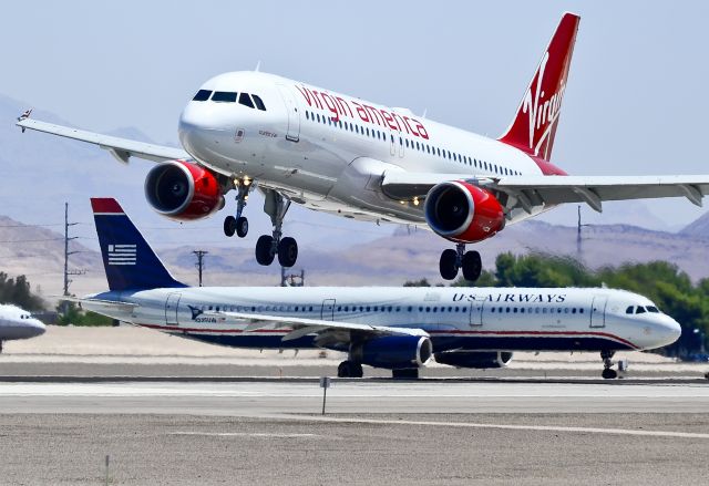 Airbus A320 (N847VA) - N847VA Virgin America Airbus, A320-214 (cn: 4948) "scarlett o air"  US Airways Airbus 2009 A321-231 N535UW (cn 3993)  - Las Vegas - McCarran International (LAS / KLAS) USA - Nevada, June 8, 2012 Photo: Tomás Del Coro