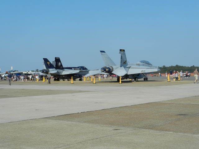 McDonnell Douglas FA-18 Hornet (VFA213) - A United States Navy F-18 Super Hornet On Display At Oceana Airshow 2018. Right Next To VFA-213 Is VFA-34, Another Super Hornet