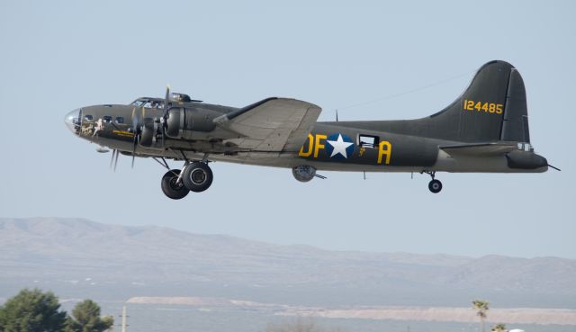 Boeing B-17 Flying Fortress (N3703G) - Shot 03/17/2013  0927 Local  Take Off