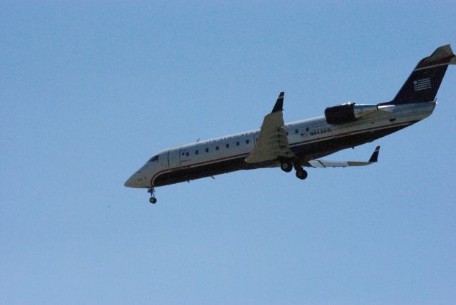 Canadair Regional Jet CRJ-200 (N443AW) - On Final Approach For Runway 05 At YYZ