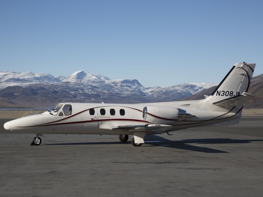 Cessna Citation 1SP (N308JM) - Fuel stop on a ferry flight USA to Estonia. 4 OCT 2014.