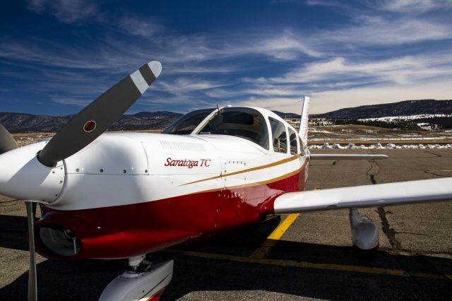 Piper Saratoga (N624DP) - 1981 Piper Turbo Saratoga at Angel Fire, NM airport, the highest airport in New Mexico at 8300 feet.