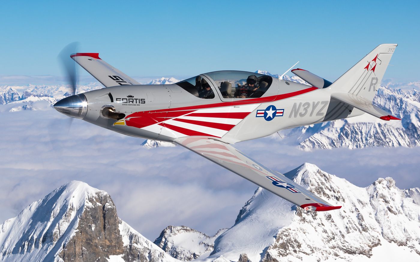PERFORMANCE Turbine Legend (N3YZ) - Air2Air in the Swiss Alpes with the beautiful TurbineLegend
