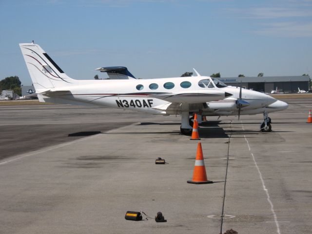 Cessna 340 (N340AF) - Parked at Santa Ana