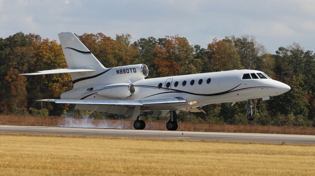 Dassault Falcon 50 (N880TD) - A Dassault-Breguet Falcon 50 landing on Runway 18 at Pryor Field Regional Airport, Decatur, AL - October 17, 2016.