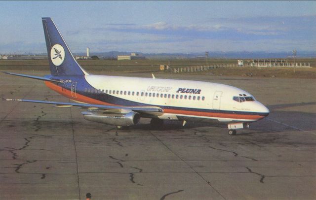 Boeing 737-200 (CX-BON) - SCANNED FROM POSTCARDbr /PLUNA URUGUAY