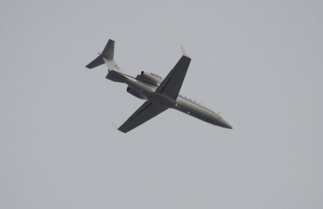 Learjet 45 (N918EG) - Flyover near Stewart Airport 