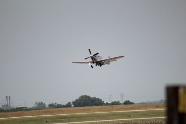 North American P-51 Mustang (47-4466) - 070415 Barbara Jean taking off for her part of the airshow