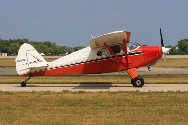 Piper PA-22 Tri-Pacer (N2858P) - This Piper PA22-150 (rebuilt as a taildragger) is on its way to the Vintage Parking at EAA AirVenture 2023 on July 23.