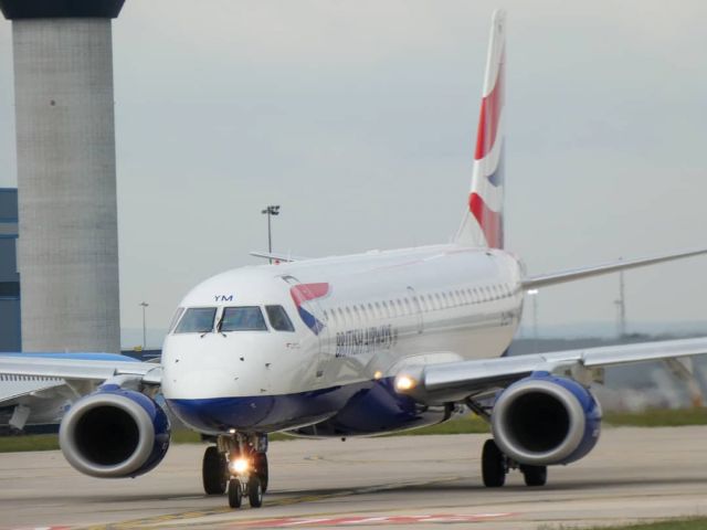 Embraer ERJ-190 (G-LCYM) - London City's finest resident working away operating down to Greece