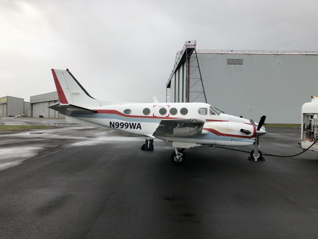 Beechcraft King Air 90 (N999WA) - Registration now allocated to a King Air B90.br /At Prestwick, Scotland on a ferry flight from Europe to the USA.br /10 FEB 2018.