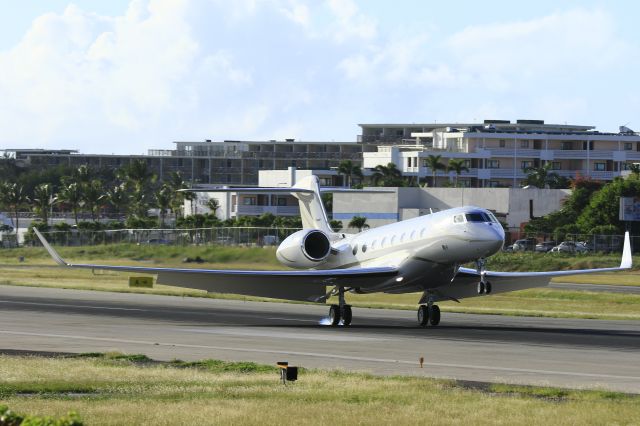 Gulfstream Aerospace Gulfstream G650 (M-VITB) - M-VITB landing at TNCM St Maarten