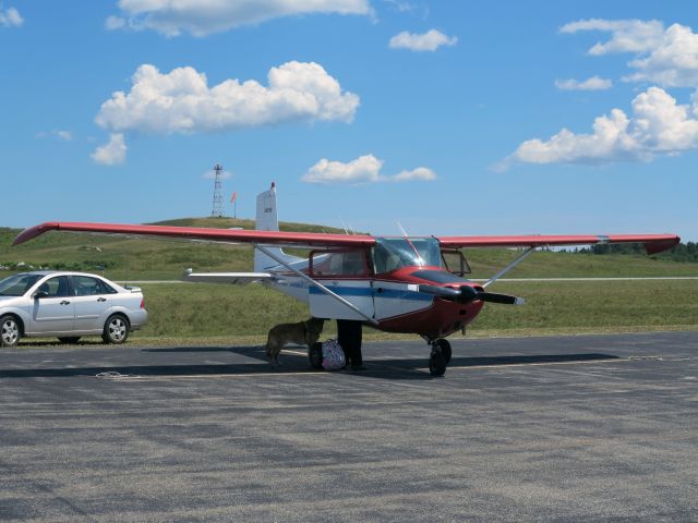 Cessna Skylane (N8818B) - The Navigator crew-dog is boarding.