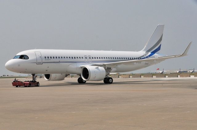 M-IRAS — - Airbus A320N ACJ being tugged back in to the hangar by remote control tug. Very cool operation to watch. 07-30-21